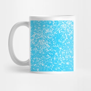 Blue White Paint Splatter Mug